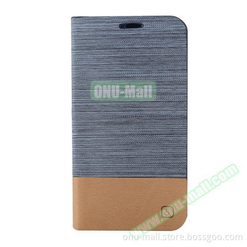 Flip Stand Canvas Leather Cover for Samsung Galaxy Core Prime G360 Case